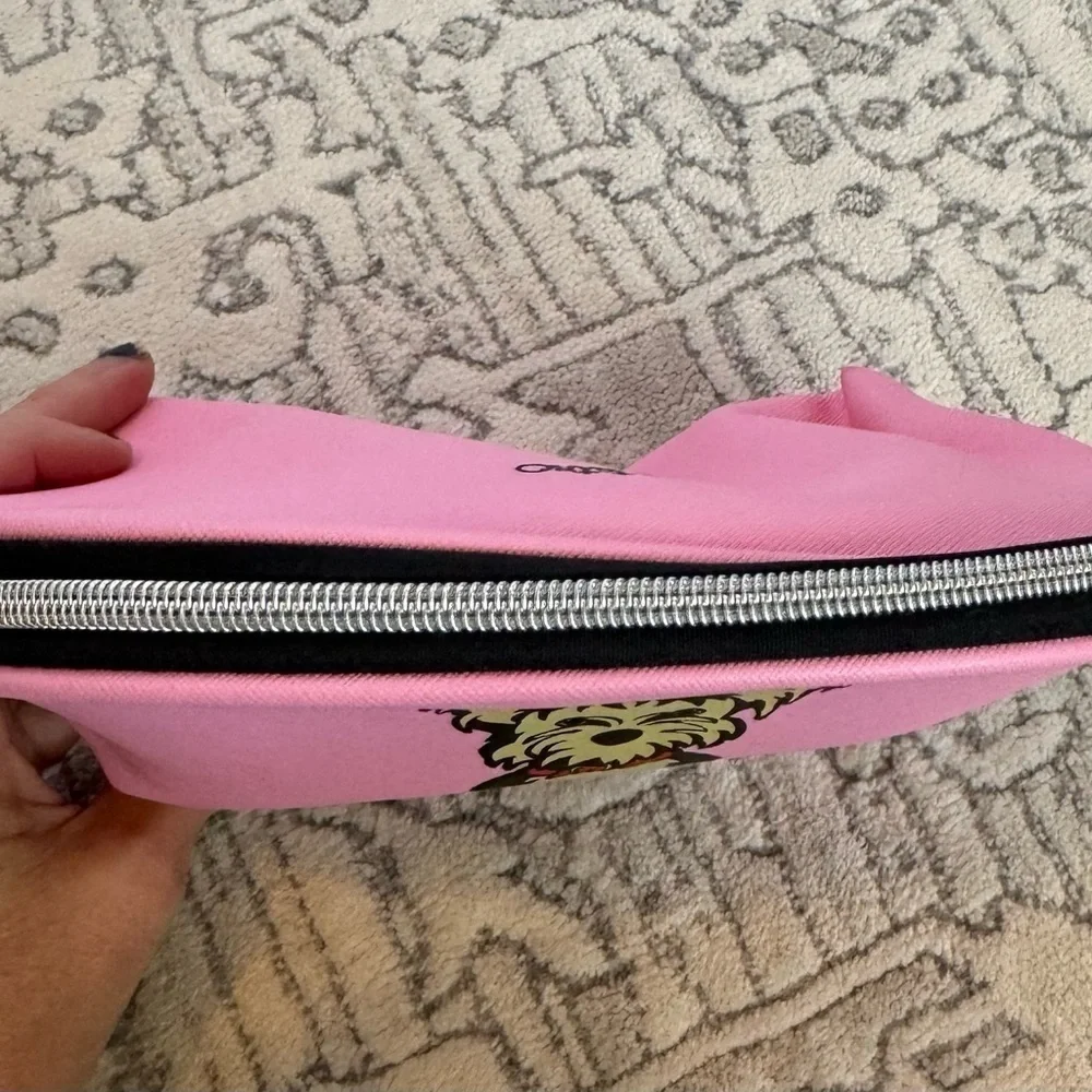 Cute Pink Pouch with Dog Graphic